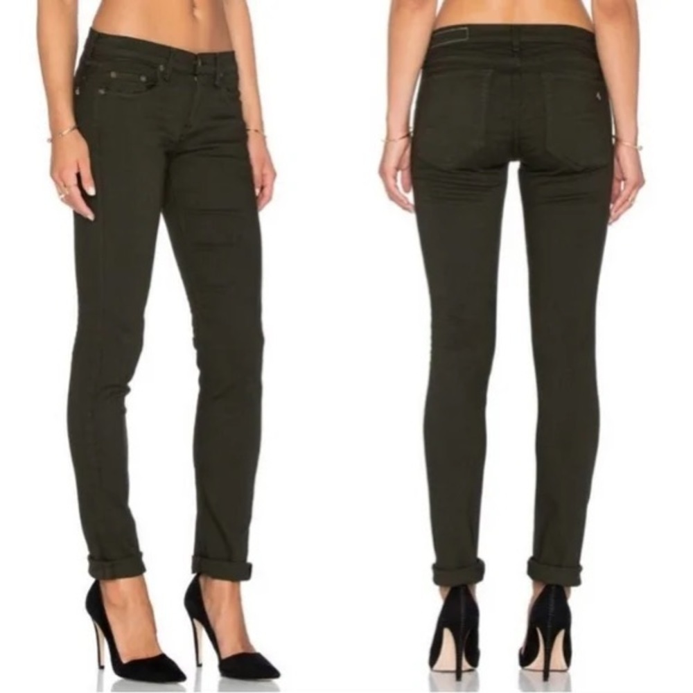 Rag & Bone The Dre Aged Dark Olive Skinny Jeans